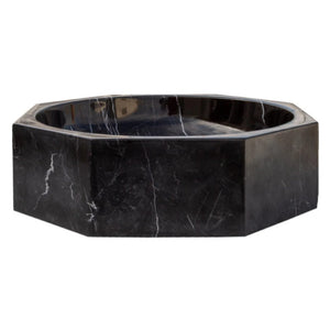 Toros Black Marble Octagon Vessel Sink Bowl Polished (D)41 cm (H)13 cm – Turkish Marble | Application Example – Mekmar Natural Stone