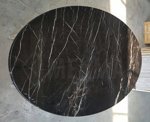 Nero Marquina Marble Ellipse Table Top - 6