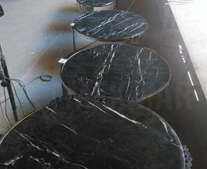 Nero Marquina Marble Round Table Top - 8