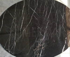 Nero Marquina Marble Ellipse Table Top - 7