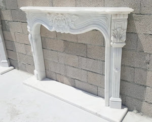 Bianco Ibiza Marble Fireplace - 9
