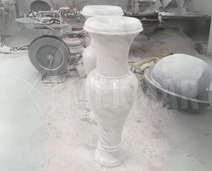 Bianco Ibiza Marble Vase - 7
