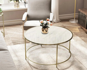 Runde Tischplatte aus Bianco Ibiza-Marmor – 1