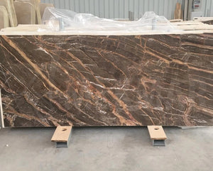 Imperial Brown Marble Slab - 2