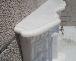 Bianco Ibiza Marble Fireplace - 8