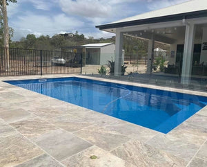 Silver Grey Travertine Paver - 10