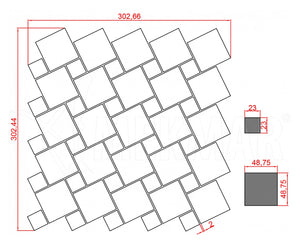Travertine Mosaic TT-CN-B - 11