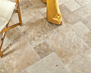 Ensemble de motifs rustiques Scott en travertin - 10