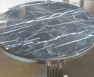 Nero Marquina Marble Round Table Top - 5