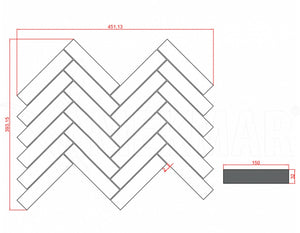 Mosaïque en travertin TU-S-H315 - 2