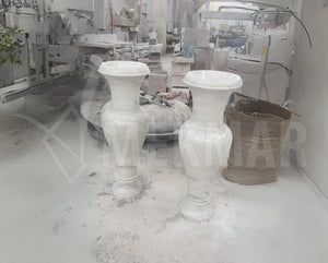 Bianco Ibiza Marble Vase - 6