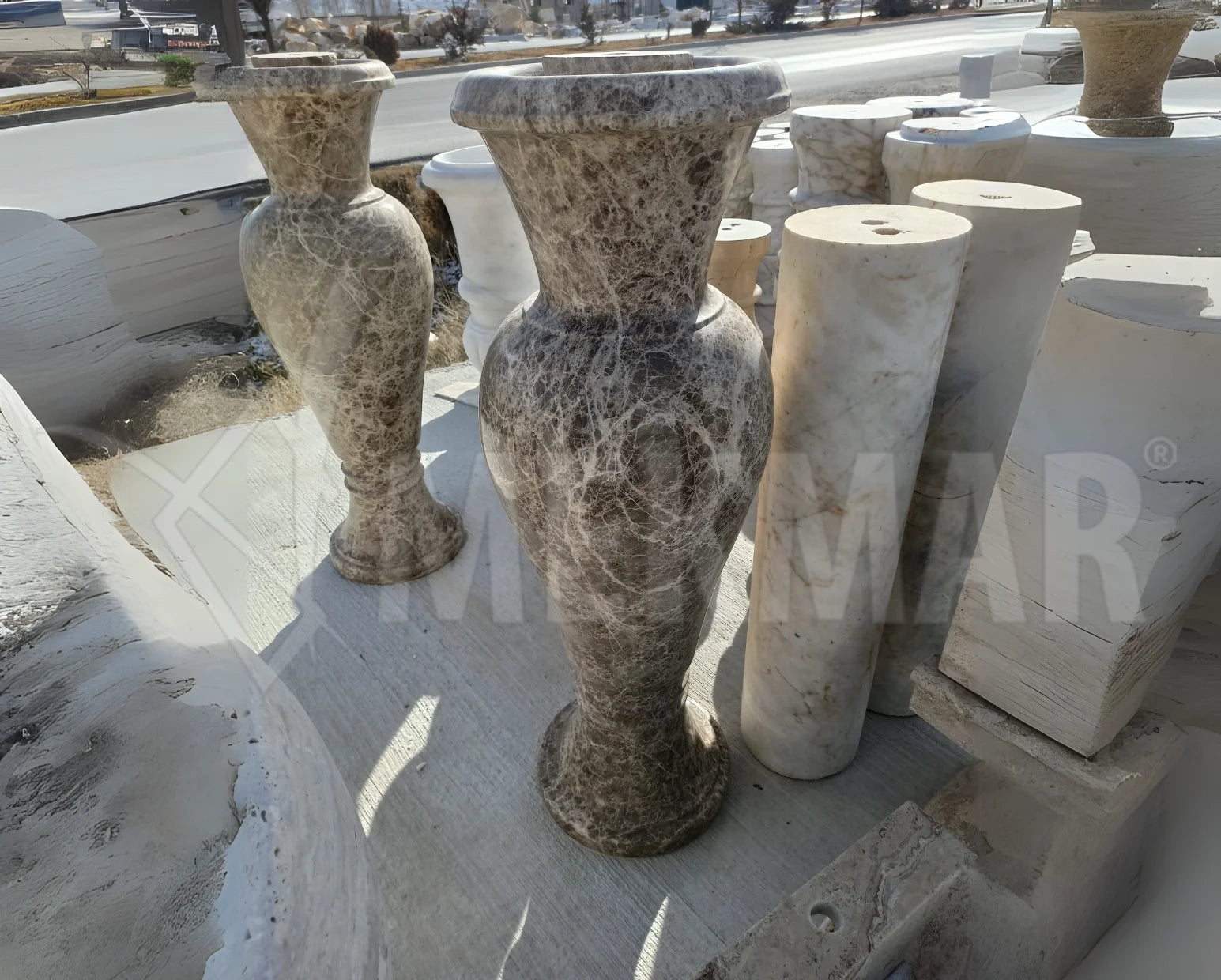 Jarrón de mármol Emperador Beige - 2