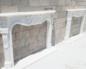 Bianco Ibiza Marble Fireplace - 2