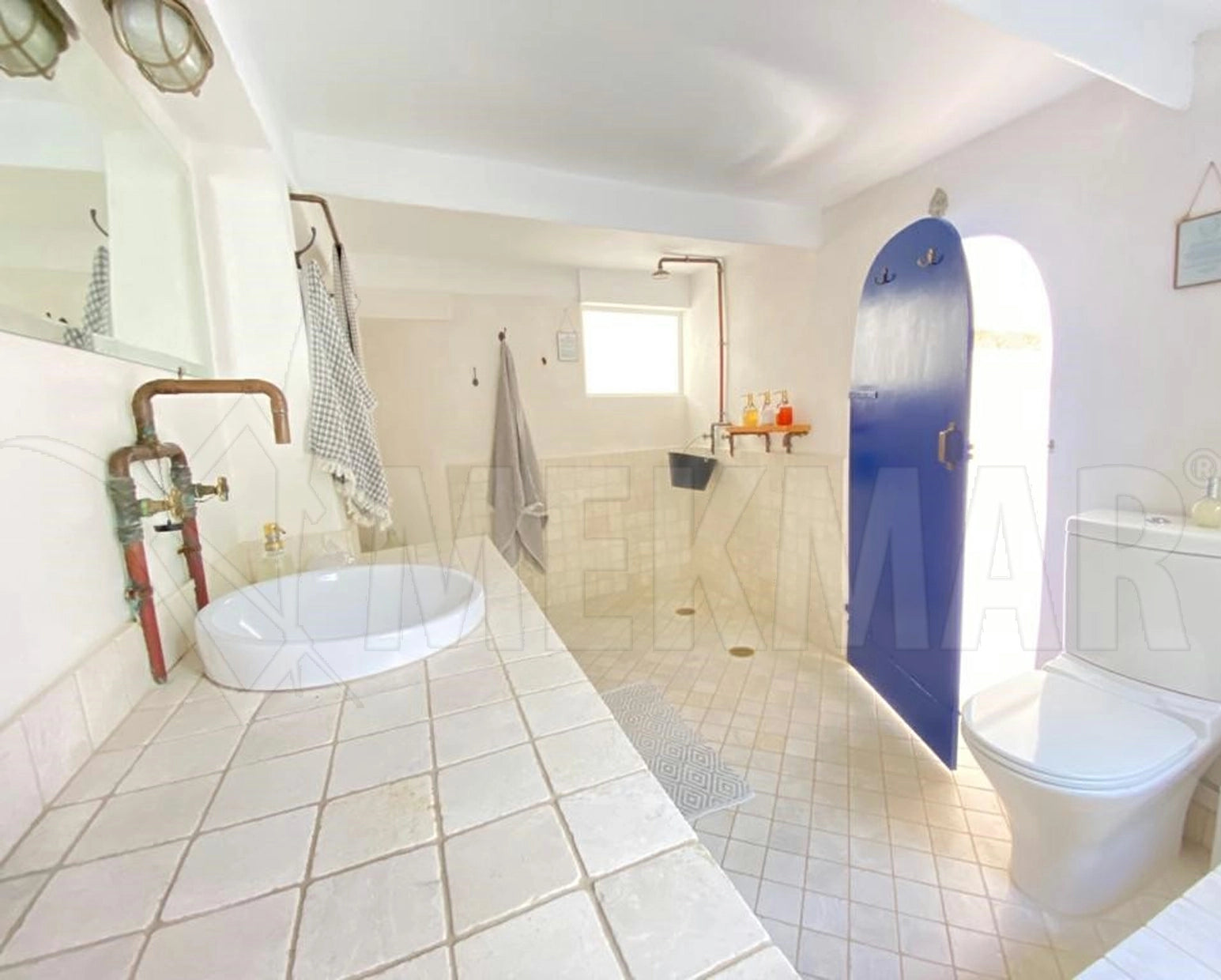 Marbre Botticino crème, aspect vieilli - 2