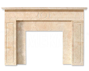 Classic Travertine Fireplace - 3