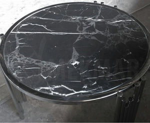 Nero Marquina Marble Round Table Top - 3
