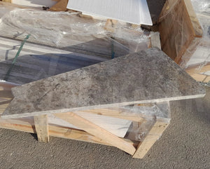 Silver Travertine Stairs - 5