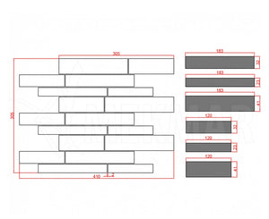 Travertine Mosaic TF-C-R - 5