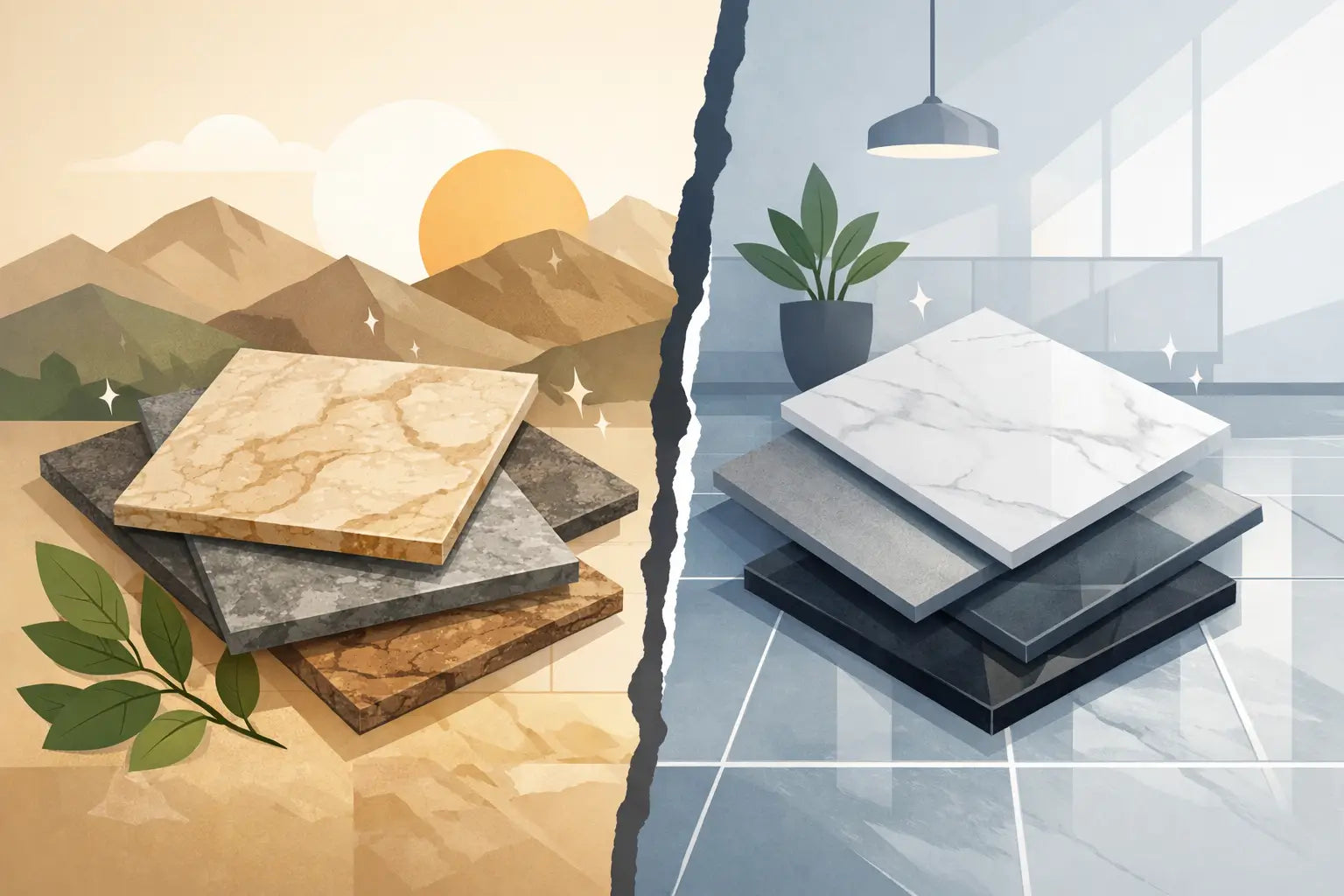 Natural Stone vs Porcelain Tile