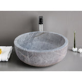 Lavabo sur pied en marbre Sirius Silver, pierre naturelle, poli (D) 41 cm (H) 16 cm