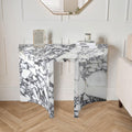 Console en marbre Calacatta Viola avec pieds arqués design, finition polie