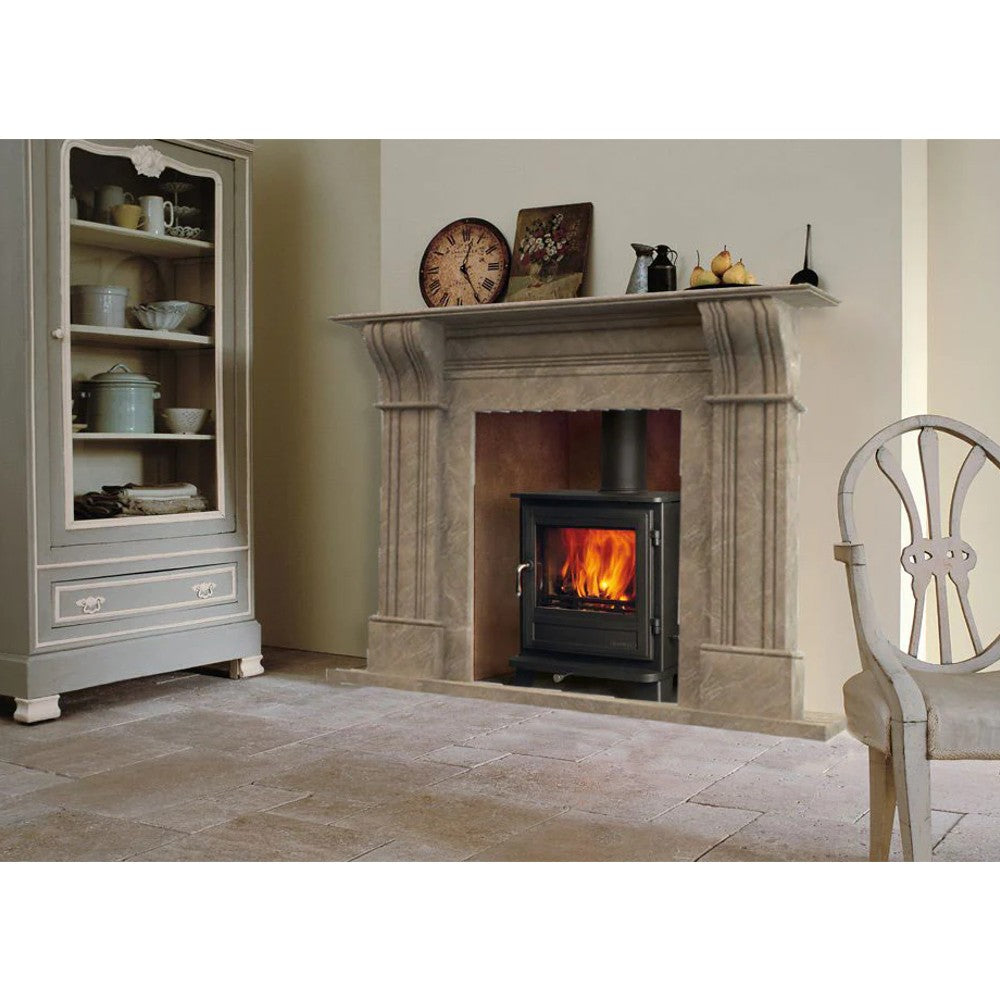 Marco de chimenea tallado a mano en mármol Emperador marrón claro