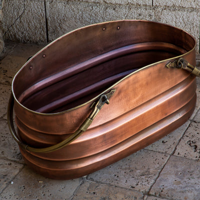 Portaleña para leña de diseño vintage hecha a mano