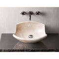 Lavabo vasque en pierre naturelle de travertin beige clair   (L) 41 cm (l) 41 cm (H) 16 cm