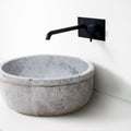 Lavabo vasque en marbre Sirius Silver, à rebord intégré, en pierre naturelle, fini poli (D) 41 cm (H) 16 cm