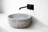 Lavabo vasque en marbre Sirius Silver, à rebord intégré, en pierre naturelle, fini poli (D) 41 cm (H) 16 cm