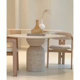 Mesa de comedor Charissa de travertino