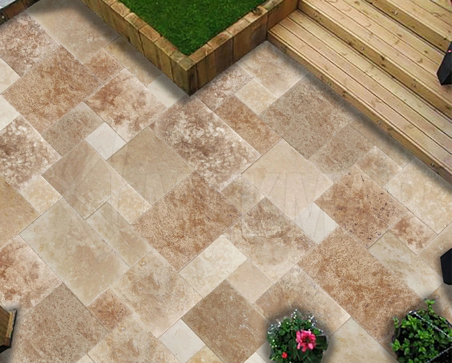 Ensemble de motifs « Tuscany Mix » en travertin - 8