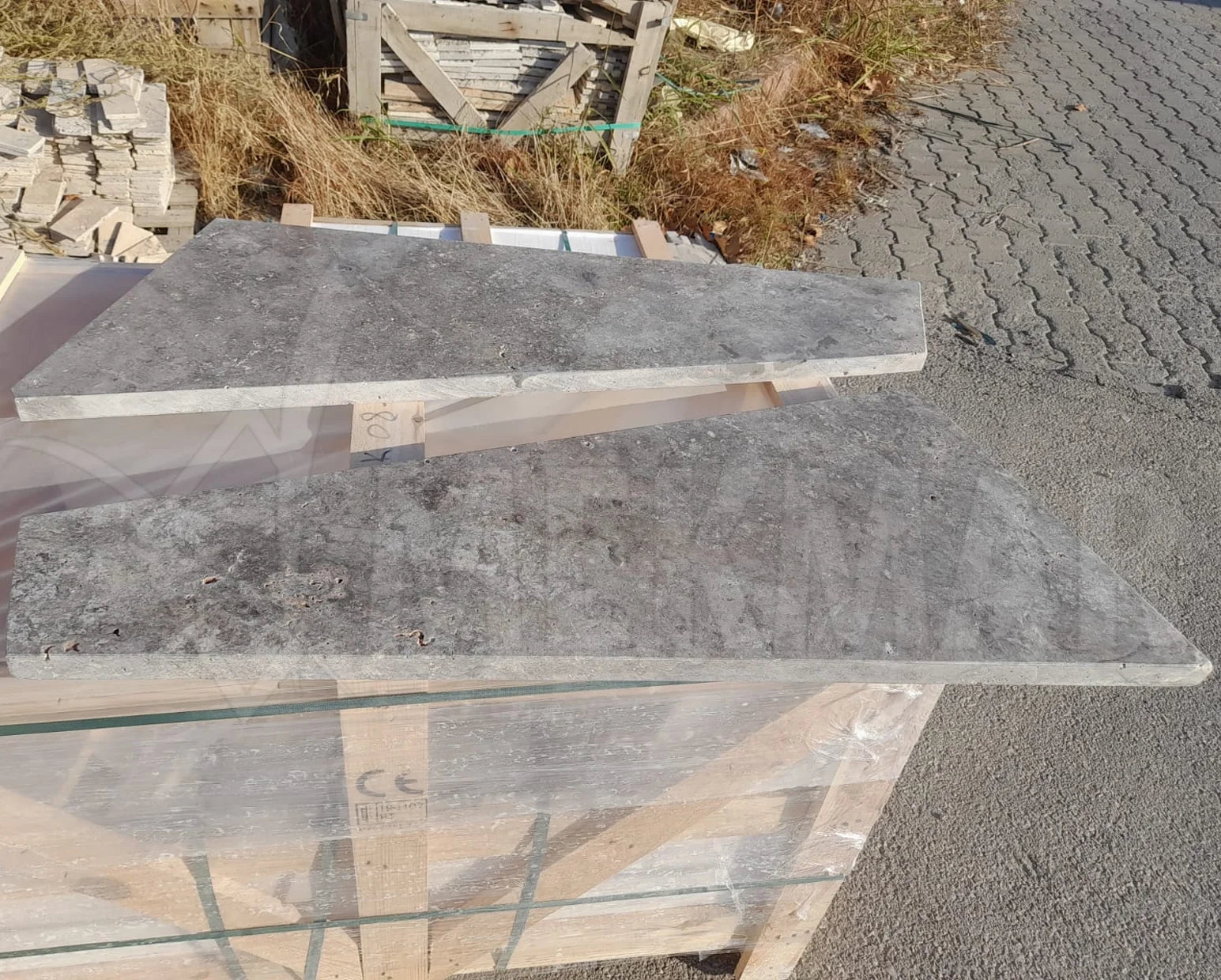 Silver Travertine Stairs - 3