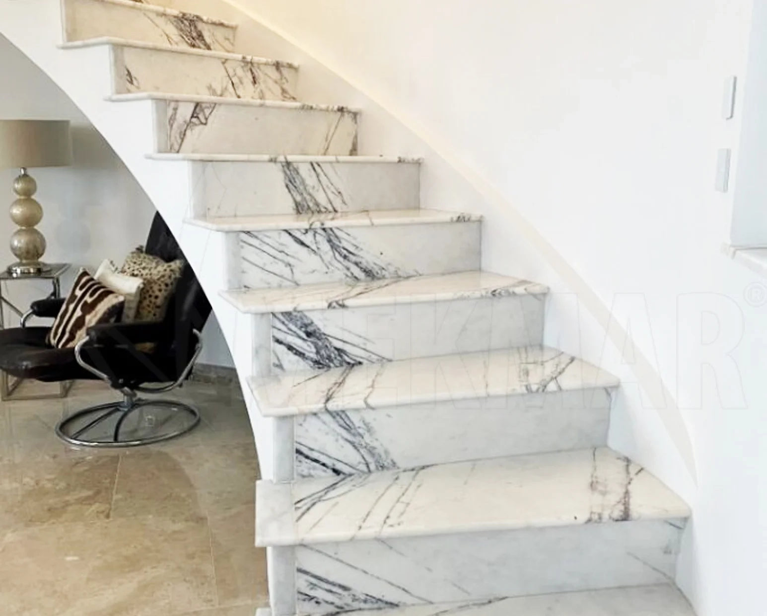 Turkish Lilac Marble Stairs - 1