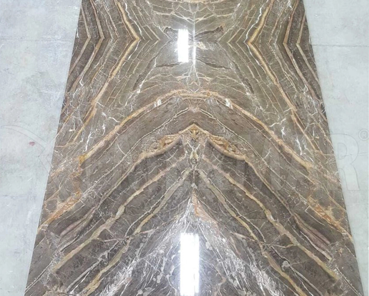 Imperial Brown Marble Slab - 5