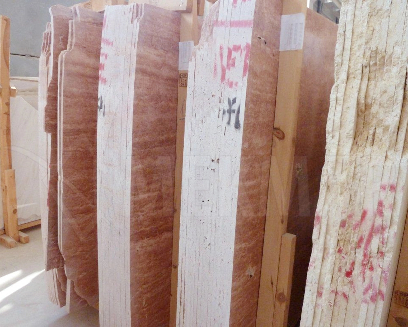 Red Travertine Slab - 6