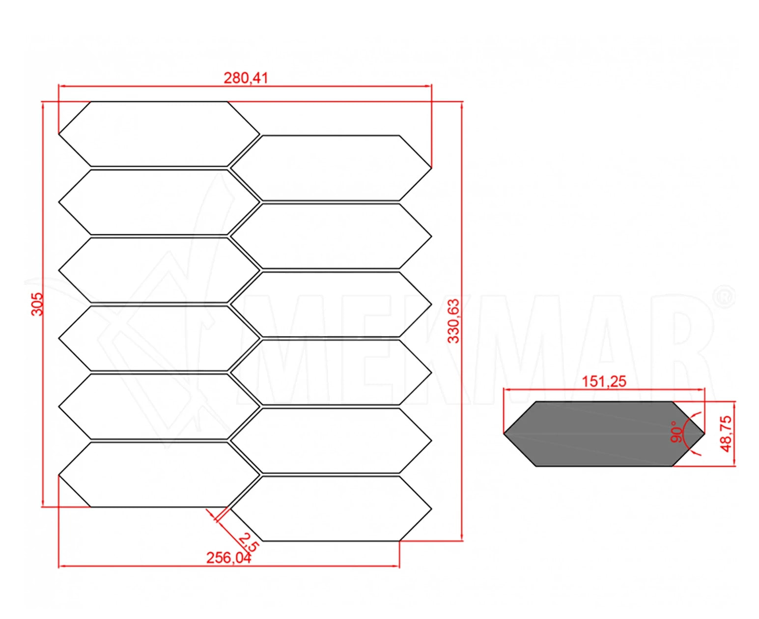Marble Mosaic MP-W-PQ - 5