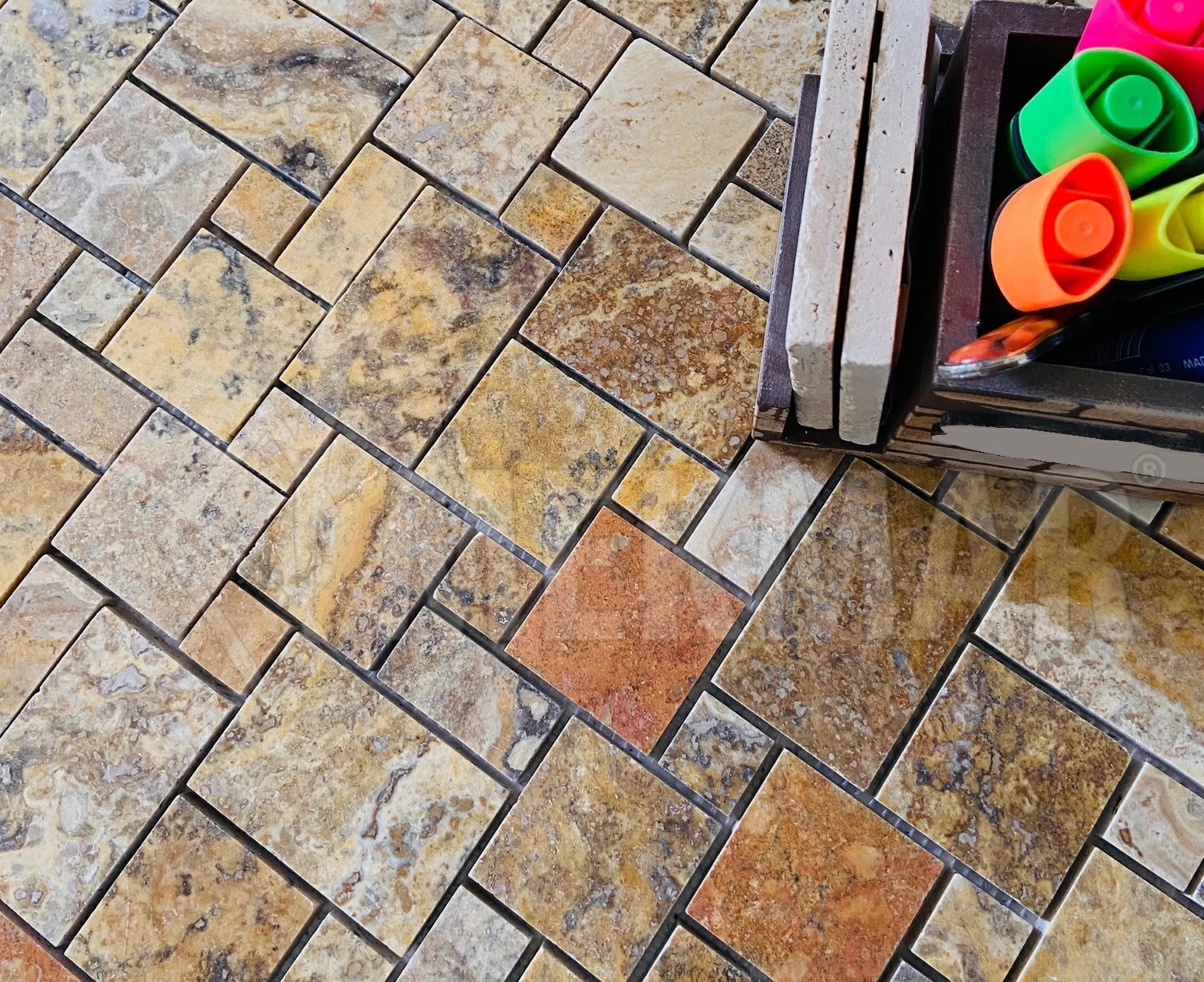 Mosaico de travertino TF-M-MP - 1