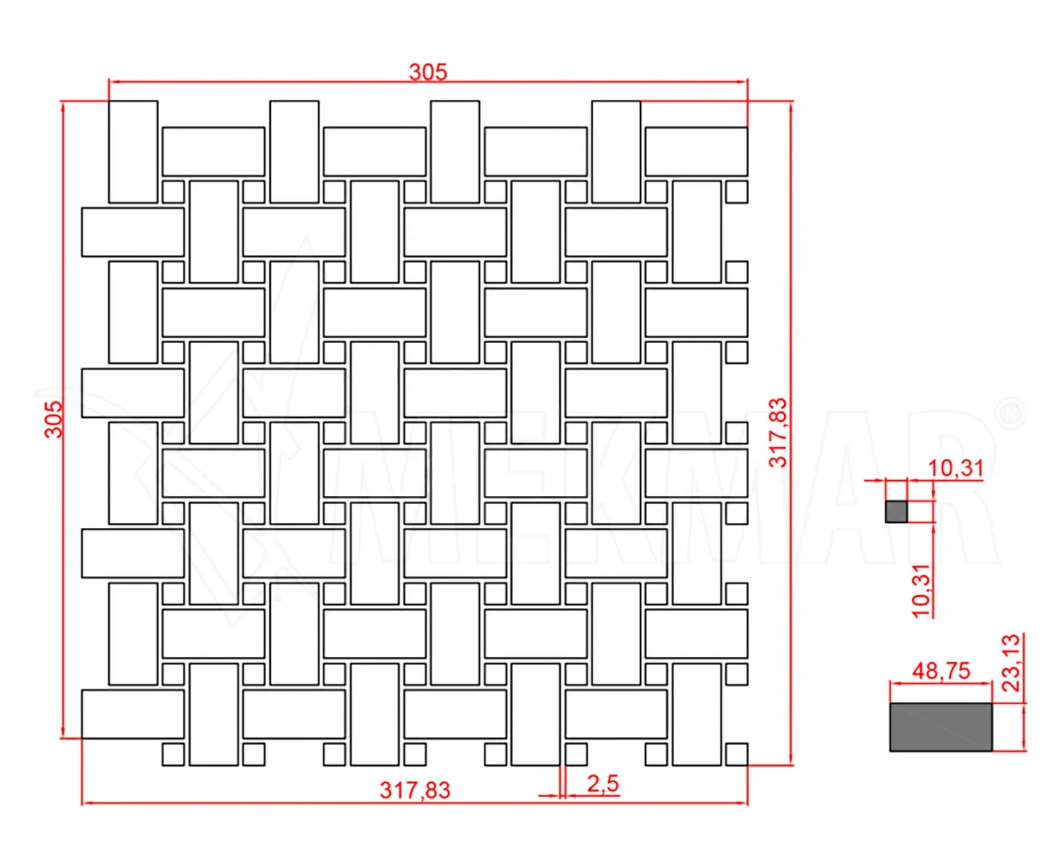 Marble Mosaic MP-GB-B - 3