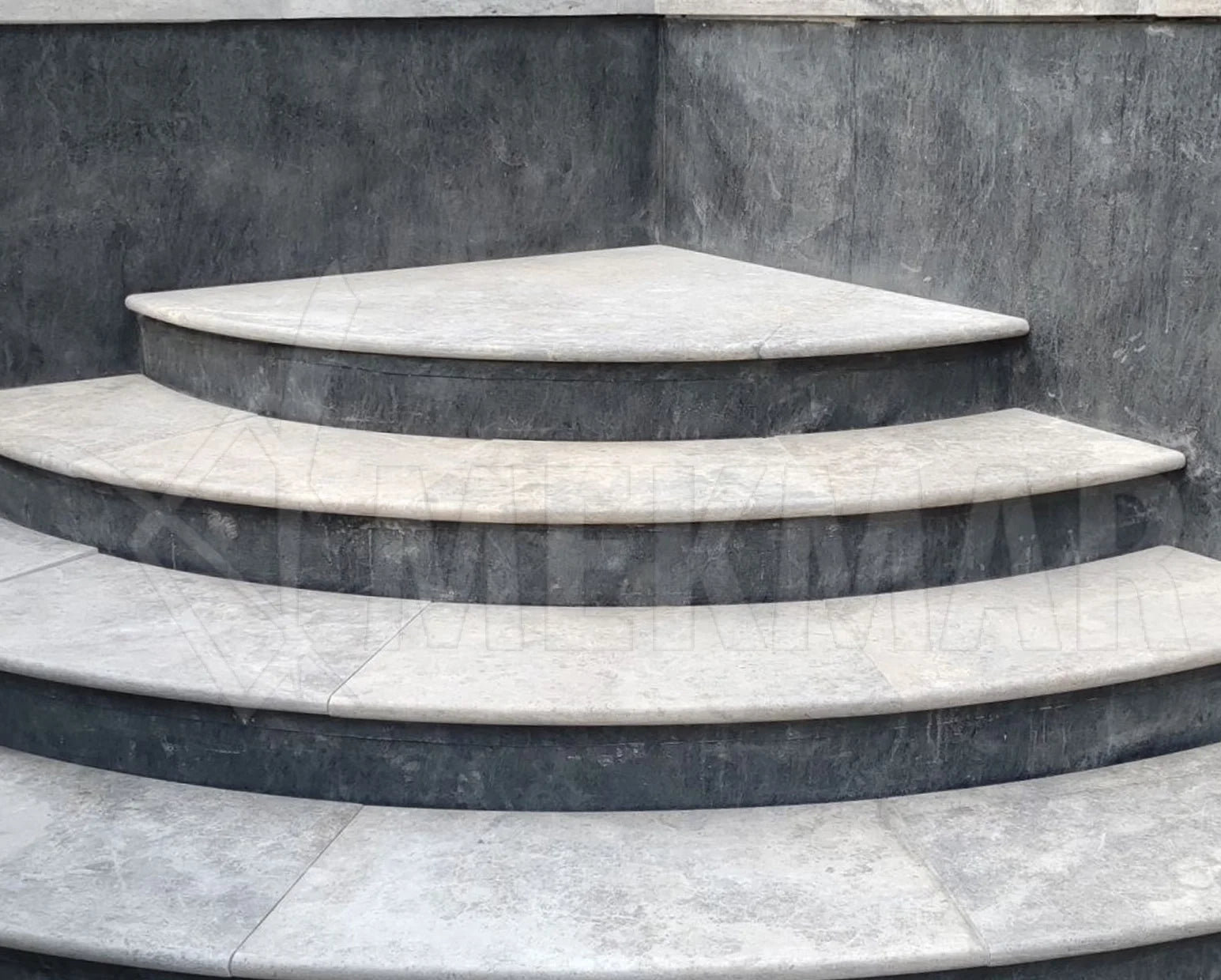 Silver Travertine Stairs - 1