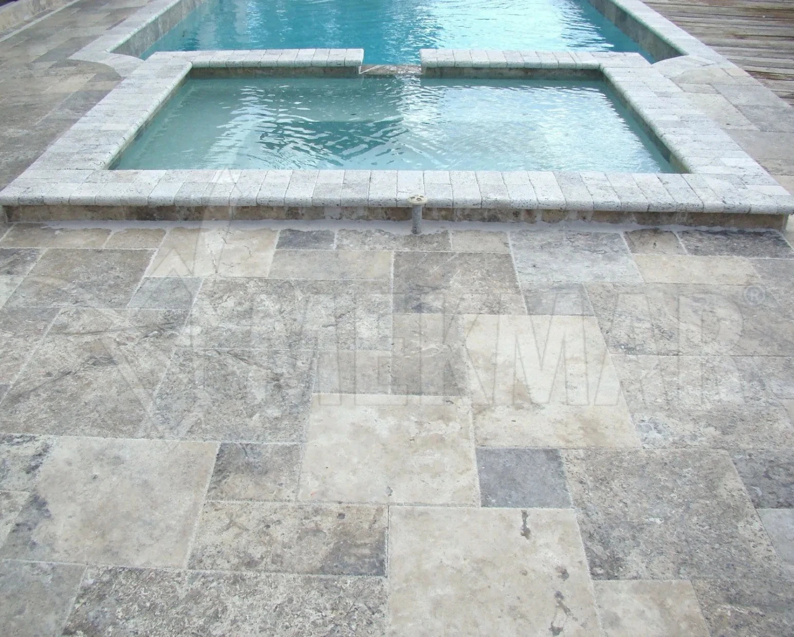 Silver Grey Travertine Paver - 1