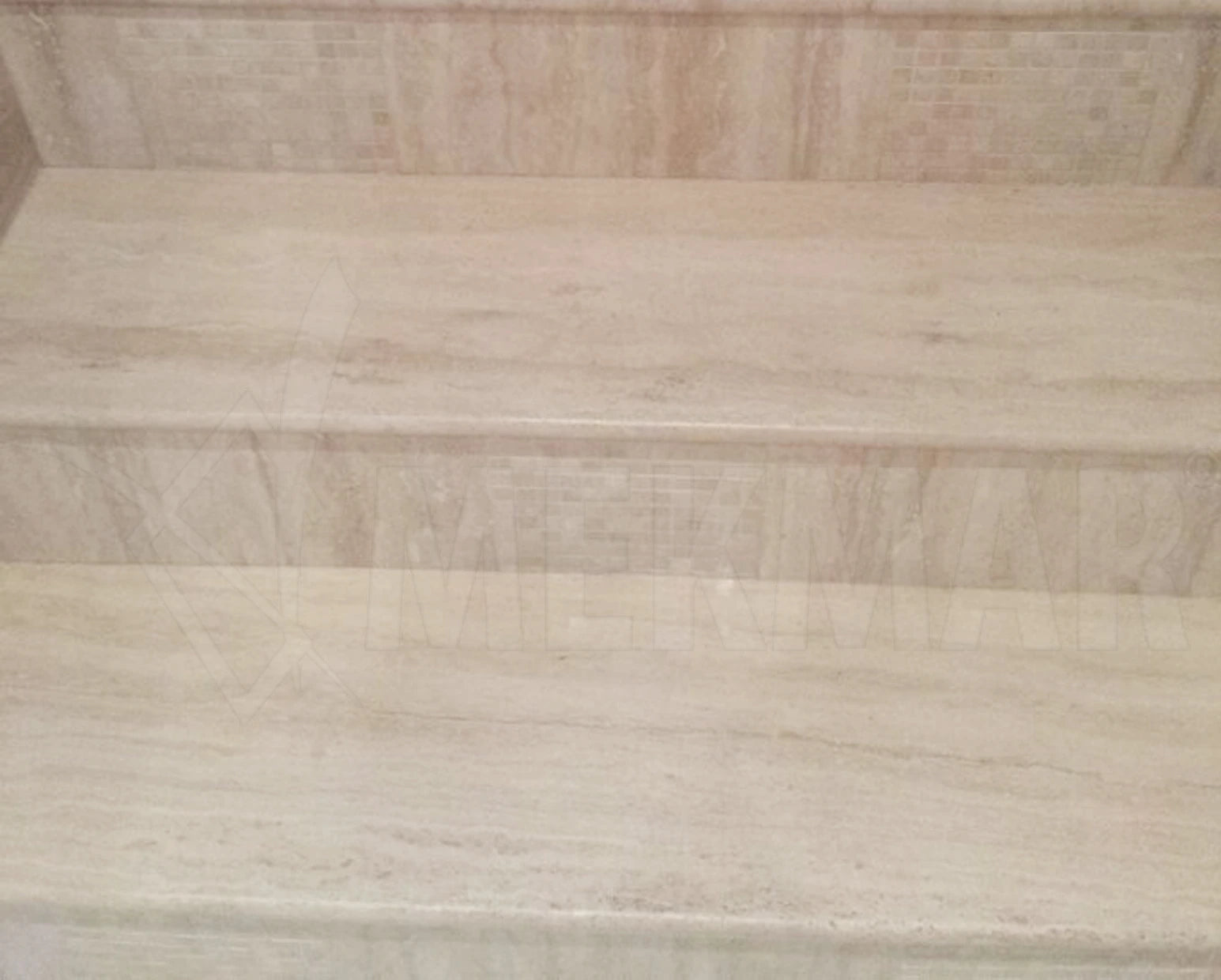 Classic Vein Cut Travertine Stairs - 5
