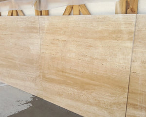 Classic Vein Cut Resin Travertine Slab - 6
