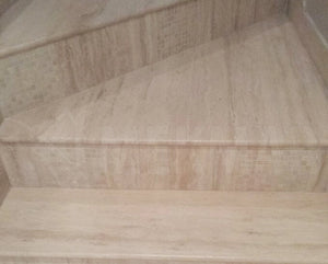 Classic Vein Cut Travertine Stairs - 10