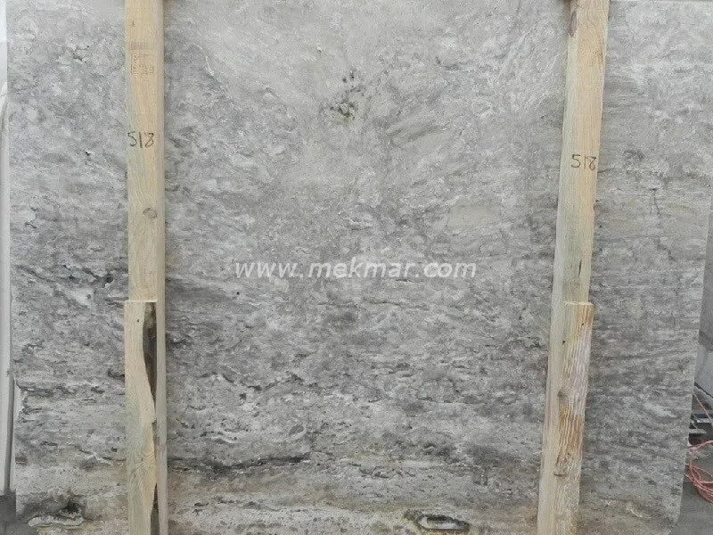 Silver Grey Travertine Slab - 7