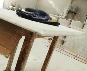 Bianco Ibiza Marble Square Table Top - 7