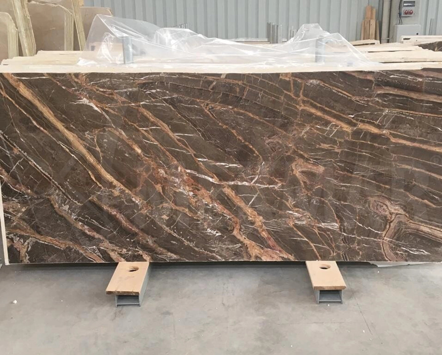Imperial Brown Marble Slab - 2