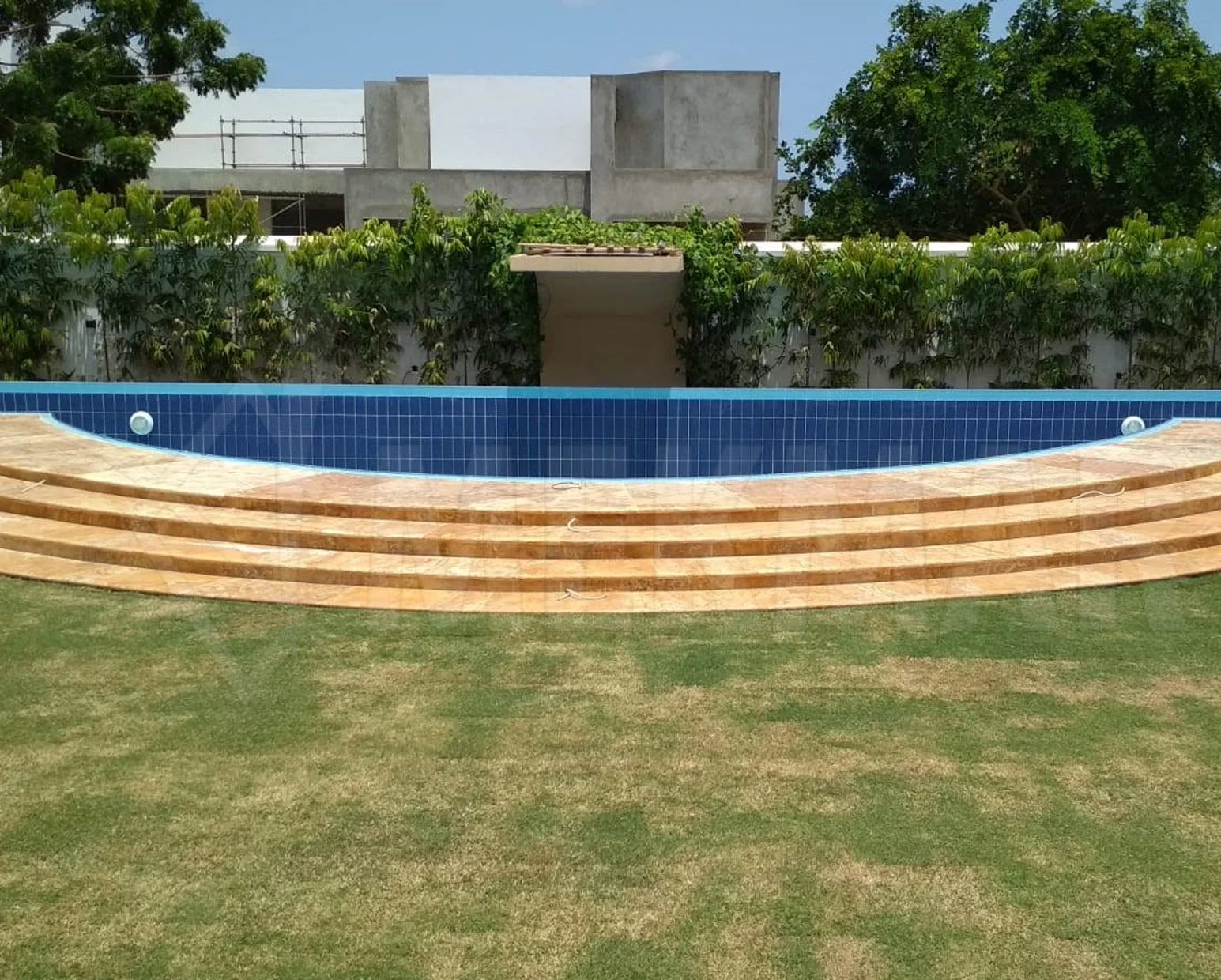 Gold Travertine Stairs - 2