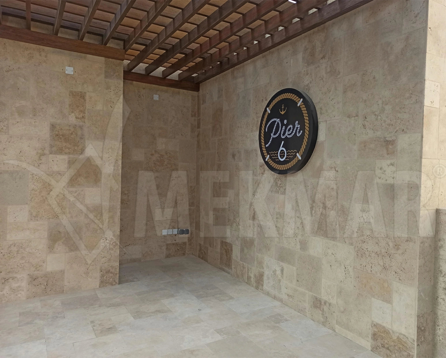 Ensemble de motifs rustiques Scott en travertin - 6