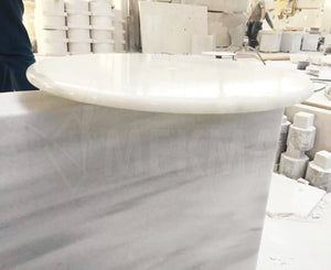 Bianco Ibiza Marble Round Table Top - 4